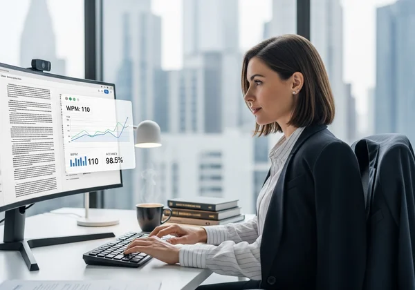 Lawyer achieving high typing speed and productivity